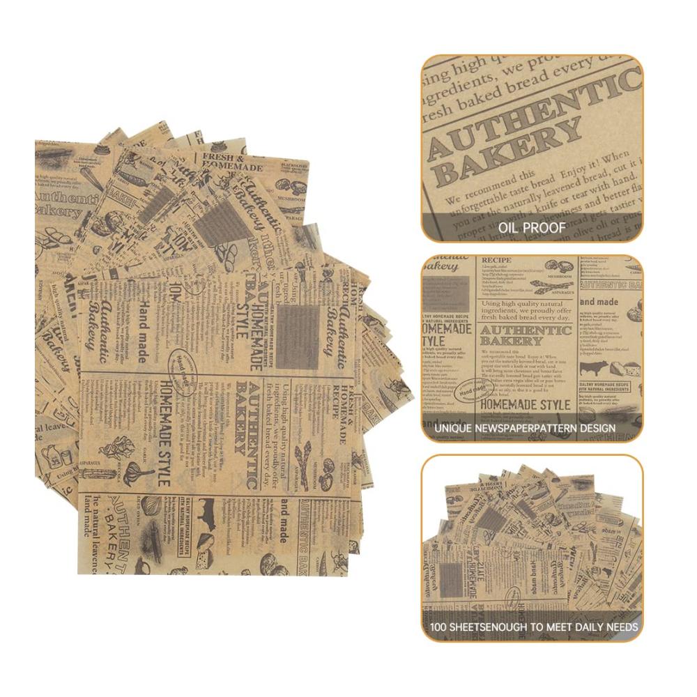 Backpapier 100 Blatt - Wachspapier für Lebensmittel nicht klebrig - Ideal für Backen Grillen Kochen - Für Obst Gemüse Brot Käse und mehr - Praktisches Deli-Papier für Ihre Küche (21 * 21 cm
