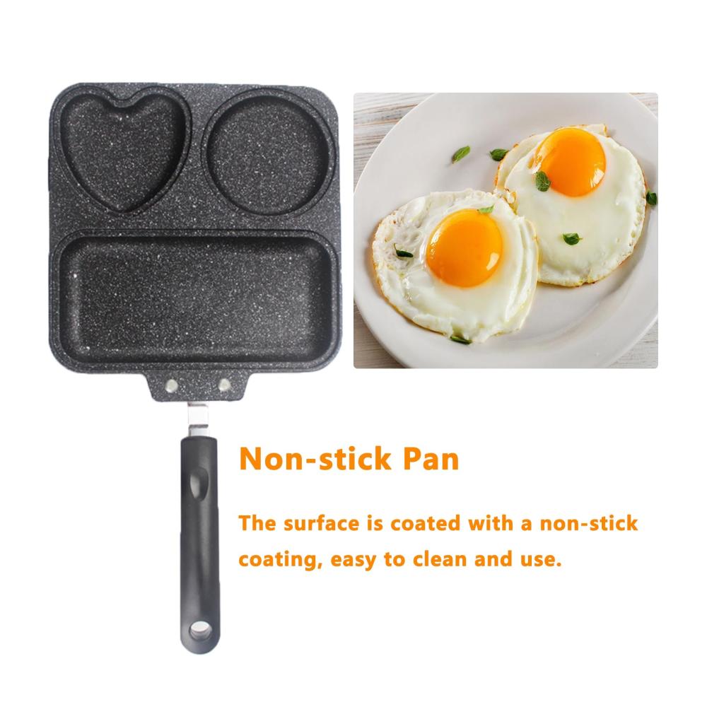 Yissone 3-in-1 Bratpfanne für Pancakes & mehr – Perfekt für Outdoor-Camping & Küche – Antihaftbeschichtetes Grill- und Steak-Ei-Pfannenset – Universelle Pfanne für vielseitiges Kochen