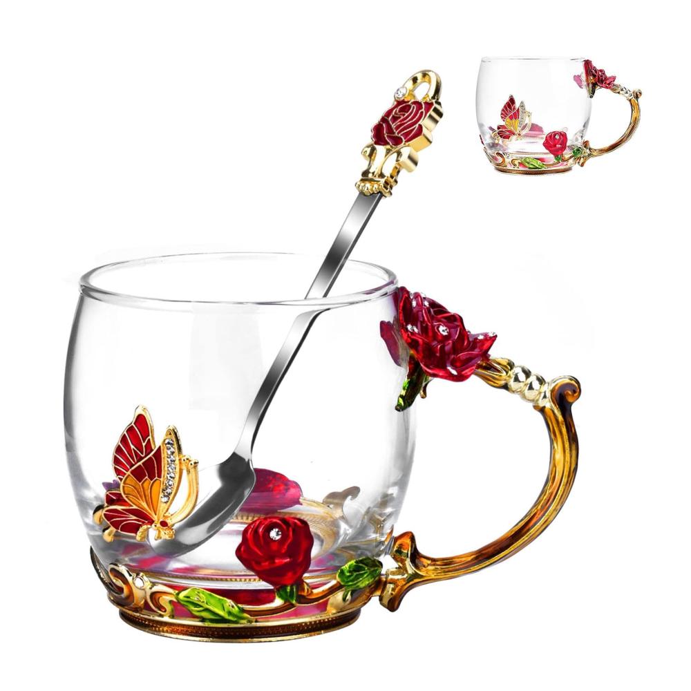 Entdecken Sie stilvolle Kaffee- & Teegläser Zup Butterfly Zoffee Becher aus Glas 330 ml - Einzigartiges Design für Genussmomente - Perfekt für Kaffee Tee und mehr - Ideales Geburtstagsgeschenk