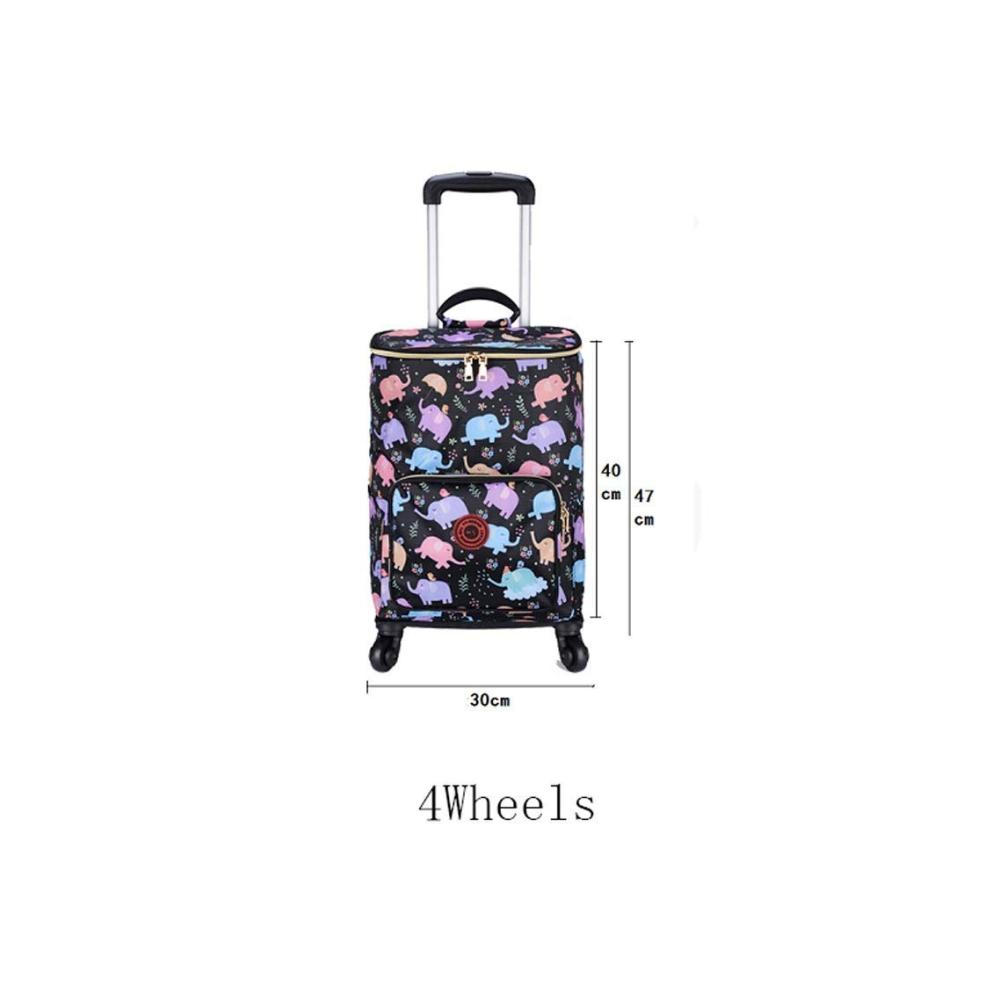 Einkaufstrolley Aluminiumfolie isoliert | Faltbare Tasche mit Rädern für Damen & Senioren | Wiederverwendbare Einkaufstaschen | Leicht & praktisch
