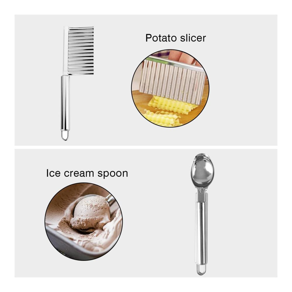 Premium Obstschneider & Schäler aus hochwertigem Edelstahl – Müheloses Schneiden und Schälen für perfekte Fruchthappen! Präzise langlebig und rostfrei – Die ideale Küchenlösung