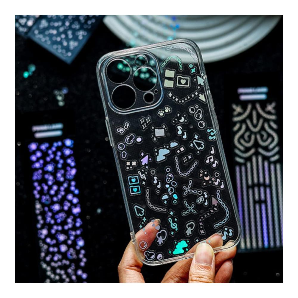 Entdecken Sie die Magie der Kreativität mit unseren hochwertigen Sticker-Sets! 140 funkelnde Blätter Schmetterlinge Herzen und Sternenhimmel für DIY-Karten Planer Fotoalben und mehr. Transparente PET-Aufkleber für eine ästhetische Note. Verschönern Sie Ihr Scrapbook mit Glitzer