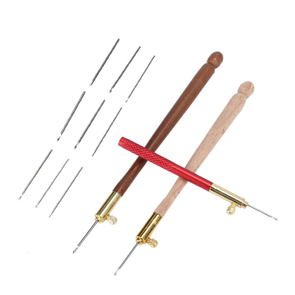 Ergonomische Häkelnadeln Set - 3 Größen | Rutschfeste Häkelnadeln aus hochwertigem Material | Perfekt zum Häkeln Sticken & Perlensticken | Inklusive Knüpfnadel & Stickwerkzeug