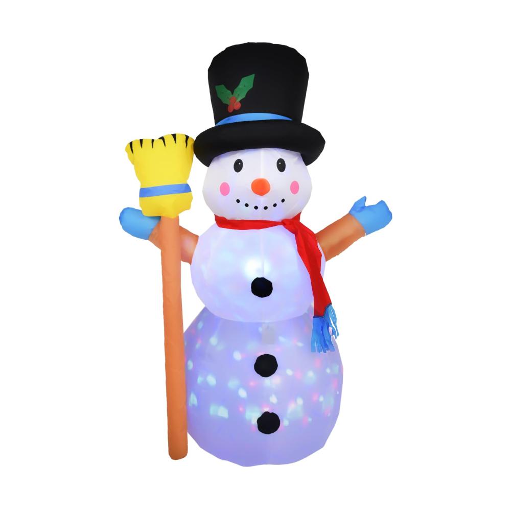 Aufblasbarer Weihnachtsmann & Schneemann Torbogen - Riesiger 8 FT Zierschmuck für Ihren Hof - Wasserdichte Außendekoration mit 9 LED-Lichtern - Beleuchten Sie Ihr Zuhause festlich