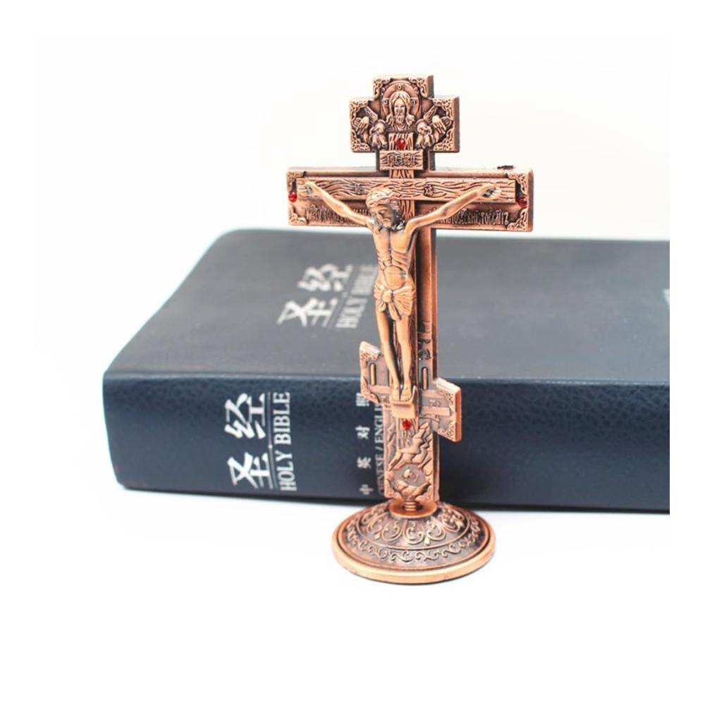 Orthodoxes Kreuz Jesus 135 x 7 cm - Katholischer Christus für Heimdekoration und Gebet - Religiöse Dekoartikel für die Christliche Kirche - Kruzifixe und Gebetsutensilien in verschiedenen Farben verfügbar