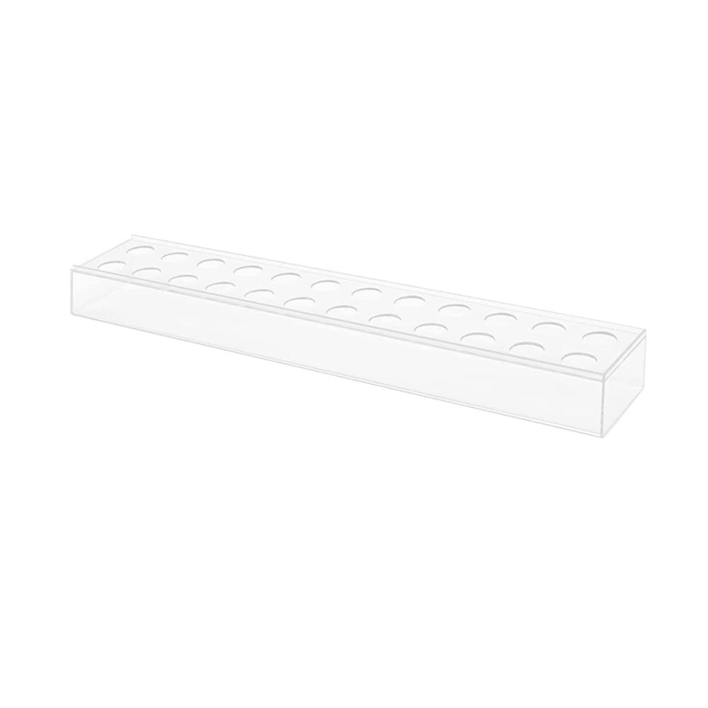 Elegante Rechteckige Acrylvase Klar & Modern 61 cm Dekorative Blumenvase mit 24 Löchern - Ideal für Hochzeiten & Heimdekoration - Stilvolle Vasenkollektion für zeitlose Eleganz