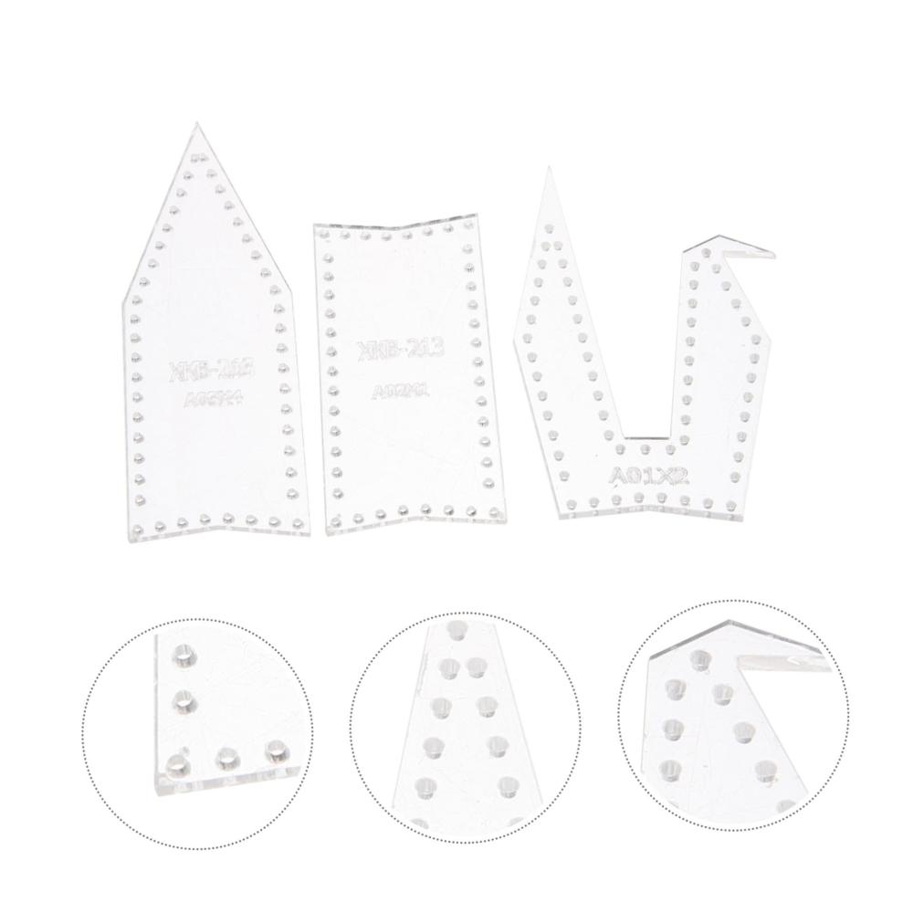 Professionelle Lederhandwerk Vorlagen-Set | Taschen Geldbörsen & mehr | Hochwertige Quilt-Schablonen für Ledermuster | Acrylwerkzeuge für präzises Quilten | Kreative Designvorlagen inklusive