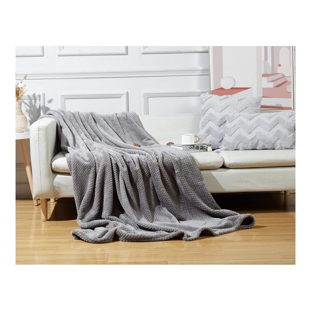 2er Set Luxus Kunstfell Zierkissenbezüge 50x50cm - Weiche Pelzimitat Kissenhüllen für Sofa - Flauschige Dekokissenbezüge - Wohnzimmer Deko in Hellgrau
