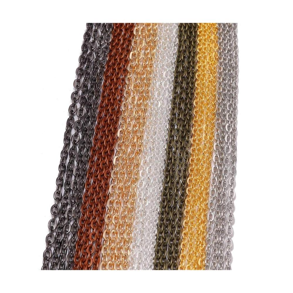 Premium 10m Schmuckdrähte Hochwertige Rhodium/Bronze Farbe Lange Halskette Ketten aus Messing - Perfekt für DIY Schmuckzubehör! (Farbe