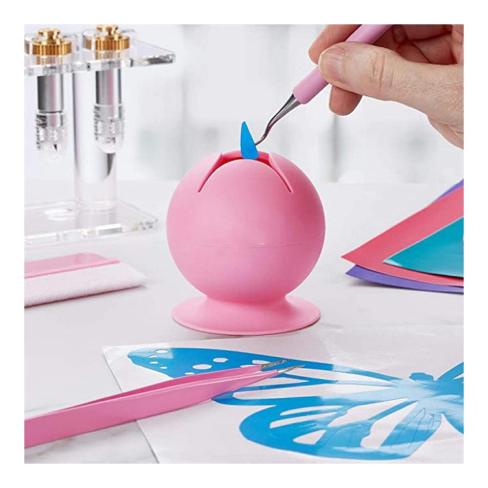 Scrapbooking-Werkzeug Set für Vinyl-Saugschrottsammler Aufbewahrungsboxen für Bastler Schweißer Vinyl - 2er-Pack in Rosa und Blau inklusive