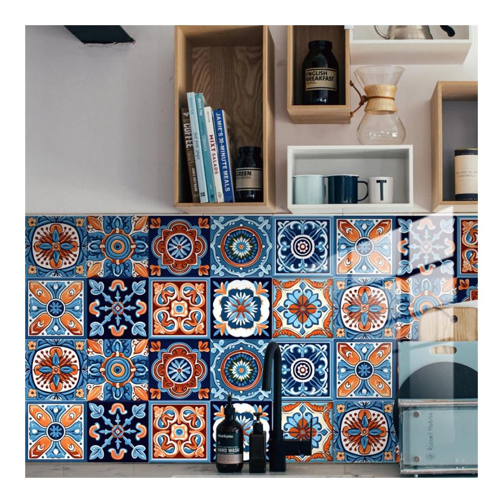 Erfrischen Sie Ihr Zuhause mit 10 selbstklebenden Fliesenaufklebern – Ideale Dekoration für Küche Badezimmer & Waschküche – Hochwertiges Design leicht anzubringen 20 cm Quadrat