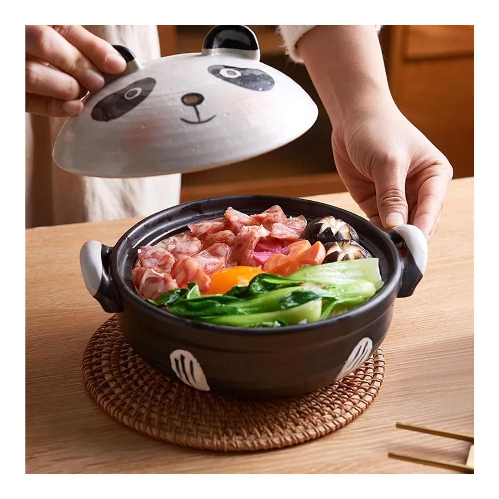 Premium 900 ml Kasserolle aus hitzebeständiger Keramik | Vielseitiger Auflauf- und Suppentopf für die Küche | Robuster Schmortopf für köstliches Kochen | Ideal zum Braten und Sch