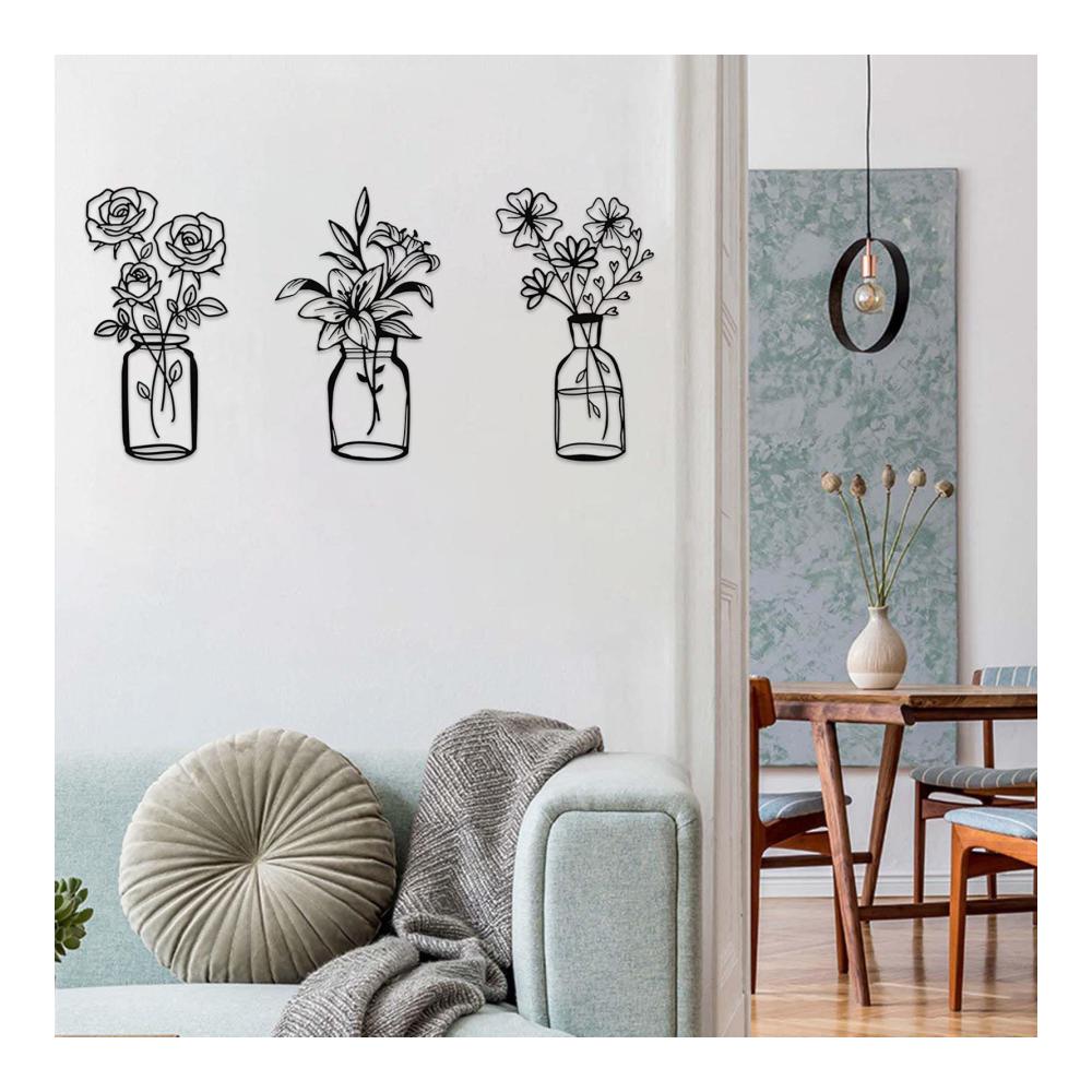 3er Set Wand- & Türschilder aus robustem Metall | Dekorative Schilder für Zuhause und Büro | Personalisierbare Beschriftung | Modernes Design in Schwarz | Einfache Montage