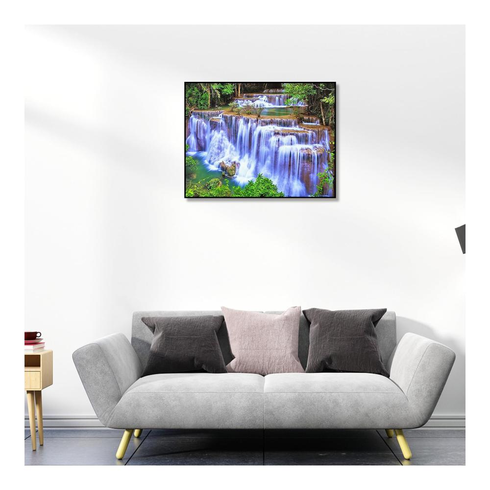 Diamant Malerei Erwachsene Vorbedruckte Kreuzstich Sets - Entdecken Sie die Schönheit von Wasserfällen mit diesem 50x40 cm Malen nach Zahlen Set. Echte Diamanten für ein funkelndes Meisterwerk der Natur. Perfekt für Diamond Painting Liebhaber die die Magie von Landschaften und Natur lieben