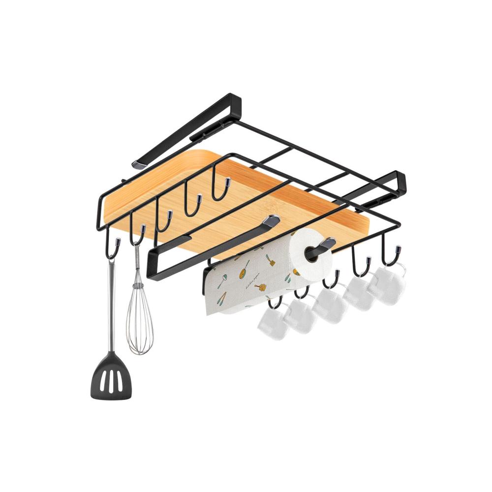 Hängeleisten & -regale für Töpfe | Schneidebrett Regal Halter Edelstahl | Platzsparendes Küchen Organizer Aufbewahrungsregal | Praktische Lösung für ordentliche Küchen | Robust & Stilvoll