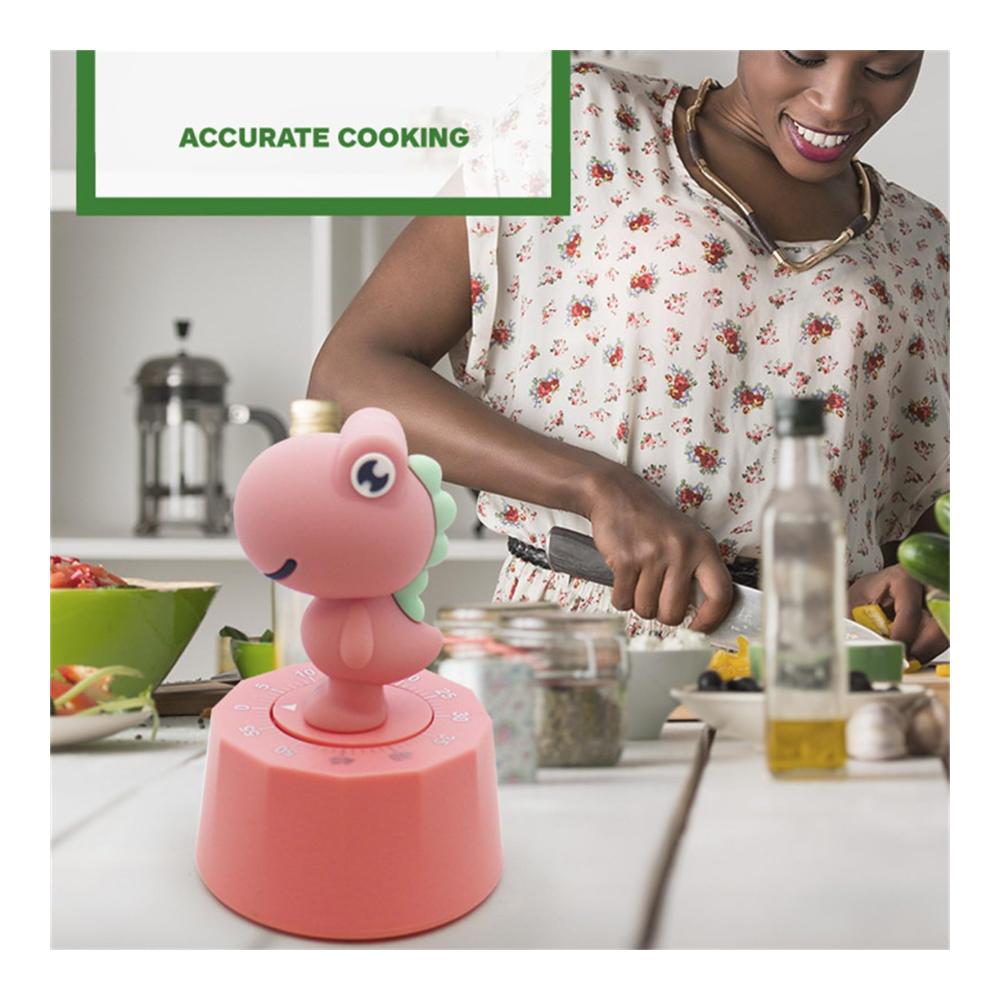 Eieruhren Küchentimer Niedlicher Dinosaurier Kinder Digitaltimer für effektives Zeitmanagement - 60 Minuten Countdown - Grün