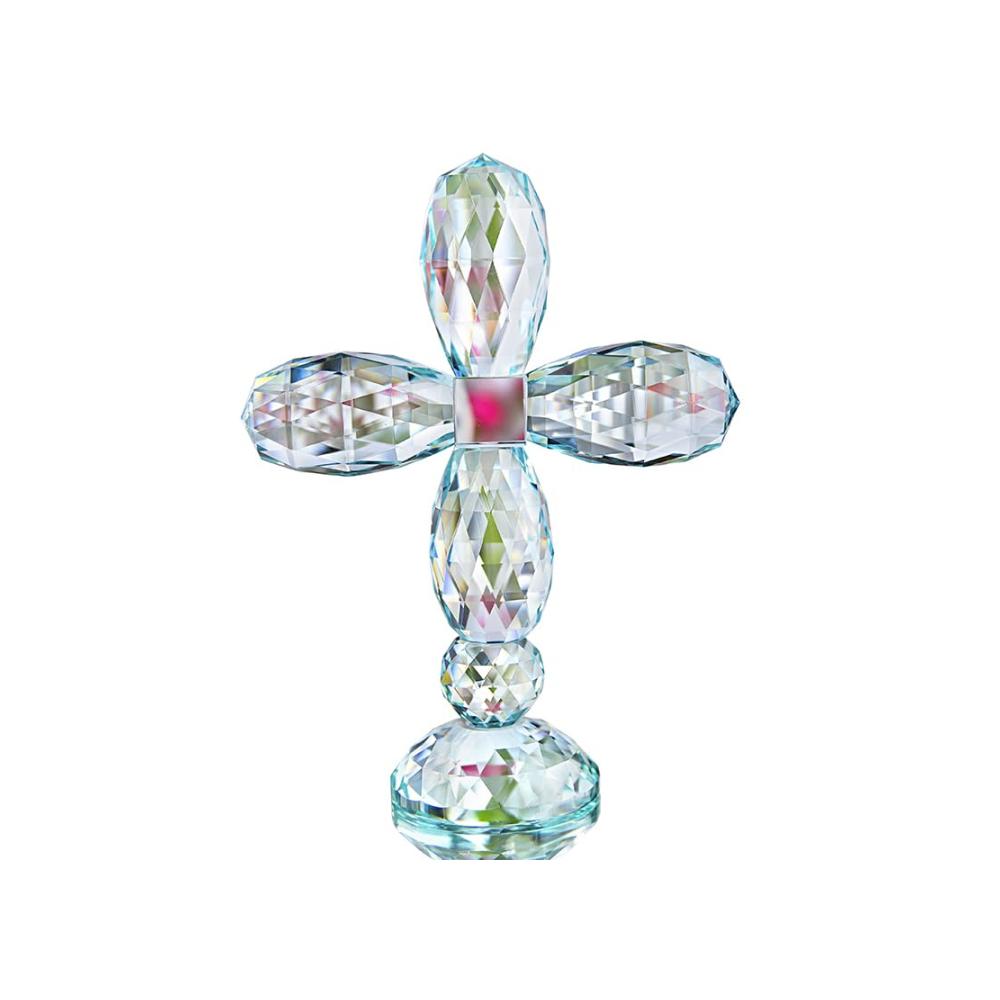 Kristallkreuz 178 cm bunt – Dekoratives Kruzifix aus Glas für Weihnachtsgeschenke – Traditionelle Basteldekoration von H&D HYALINE & DORA