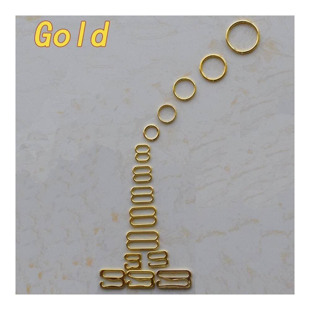 Nylon-beschichtete BH-Verschlüsse - 20er Set Metall Figur 8 Formen - Nähzubehör für Dessous & BH-Träger 6 mm/8 mm/10 mm/12 mm/15 mm