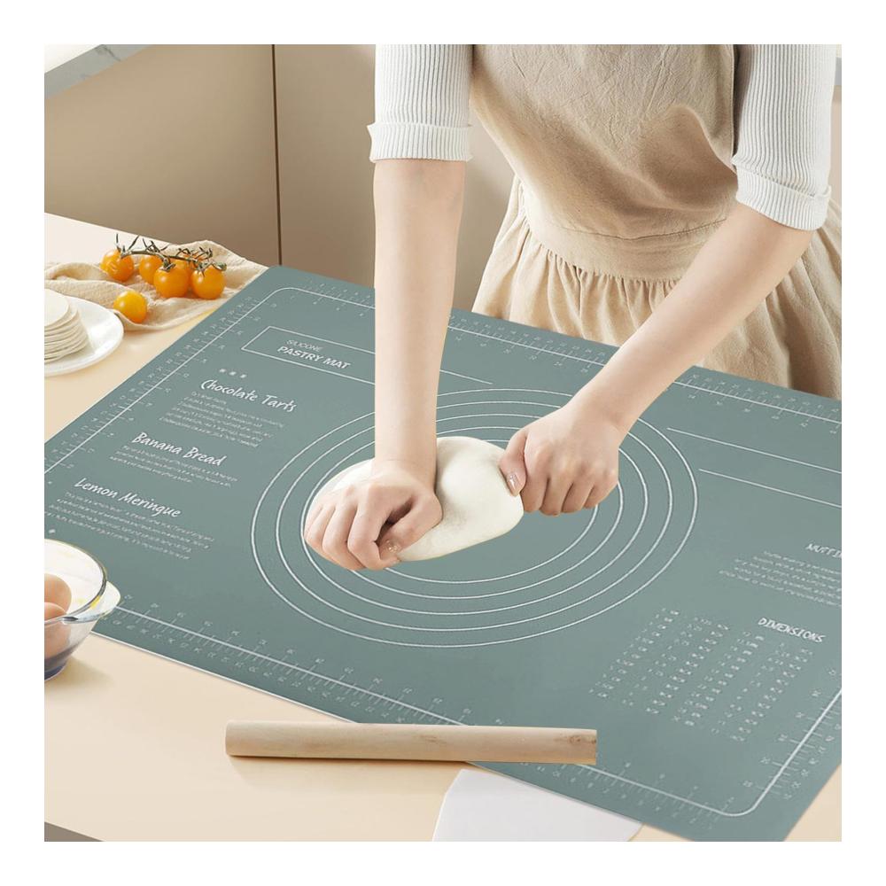Silikon-Backmatte 24 x 16 Zoll - Extra dicke Antihaft-Blechmatte mit Messung - Backunterlagen in Lebensmittelqualität - Wiederverwendbare Teig-Rollmatte - Kochen und Backen