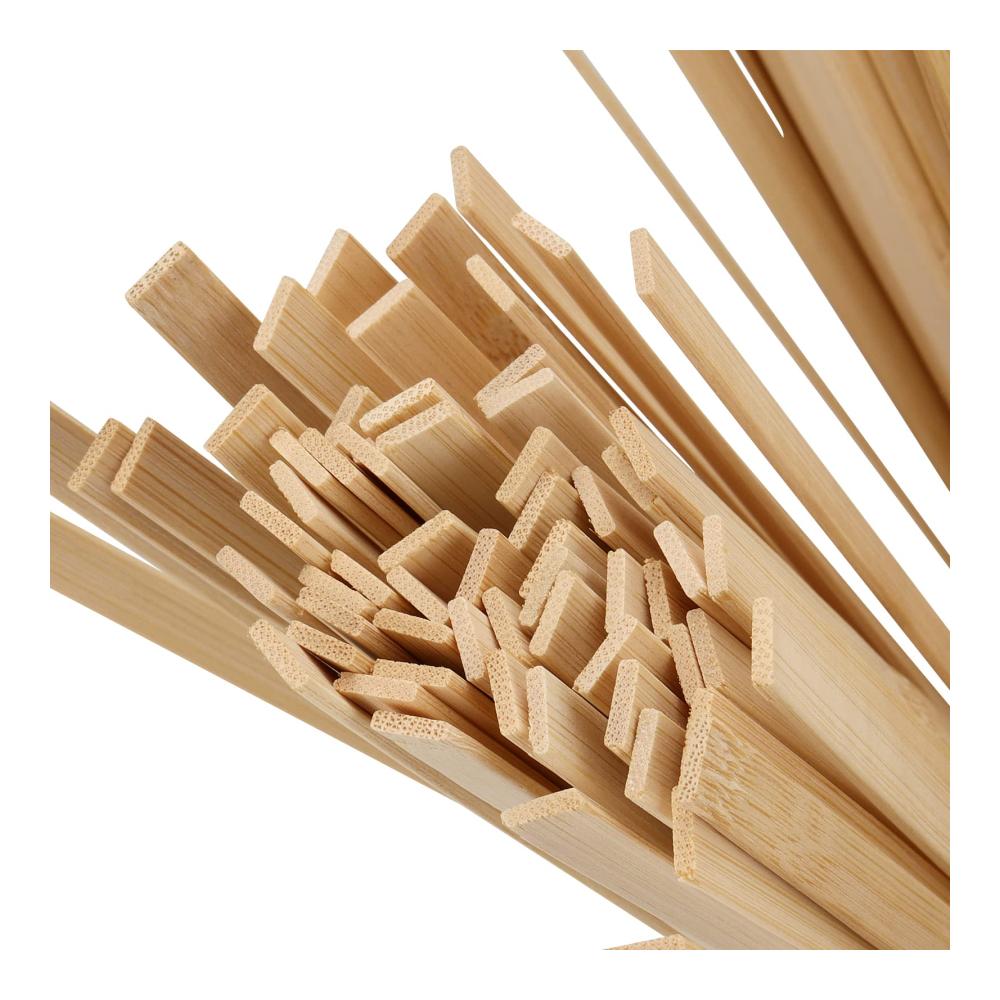 Natürliche Kreativität entfesseln 700 Holzstäbe Set - 40 cm Bambus & 30 cm flache Bastelstäbe - Unlackierte Holzstreifen für DIY-Projekte Kunst Modellbau - Extra lange Stäbe für grenzenlose Bastelideen