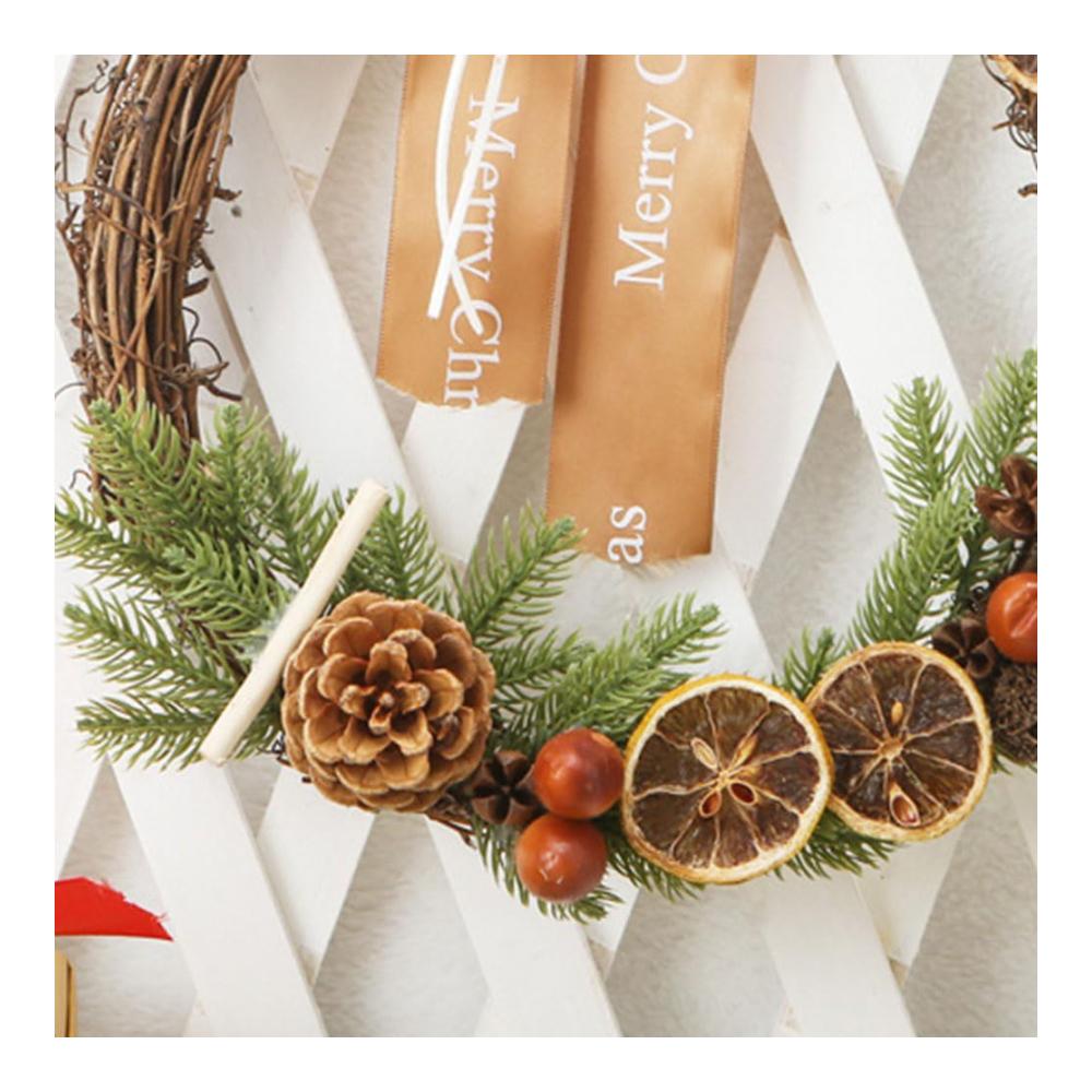 Entdecken Sie festliche Eleganz mit unseren realistischen PVC-Kränzen! Weihnachts-Wandbehang-Anhänger mit Ornamenten Schleife Beere Weihnachtsmann und Rentier. Künstlich gestaltet für Haustür Wand und Fenster. Verleihen Sie Ihrem Zuhause einen bezaubernden Charme! (F27