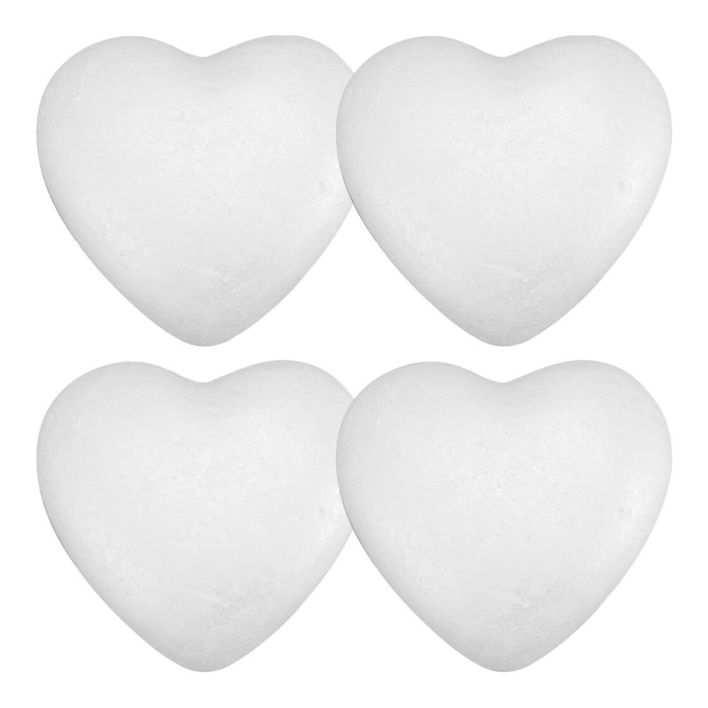 Hochwertiger Steckschaum für DIY Blumenarrangements - 4er Set Herz- und Kugelform | Perfekt für Valentinstag und Hochzeiten | Schaumstoff-Herzen und -Kugeln für kreative Kunstprojekte | 59 Zoll