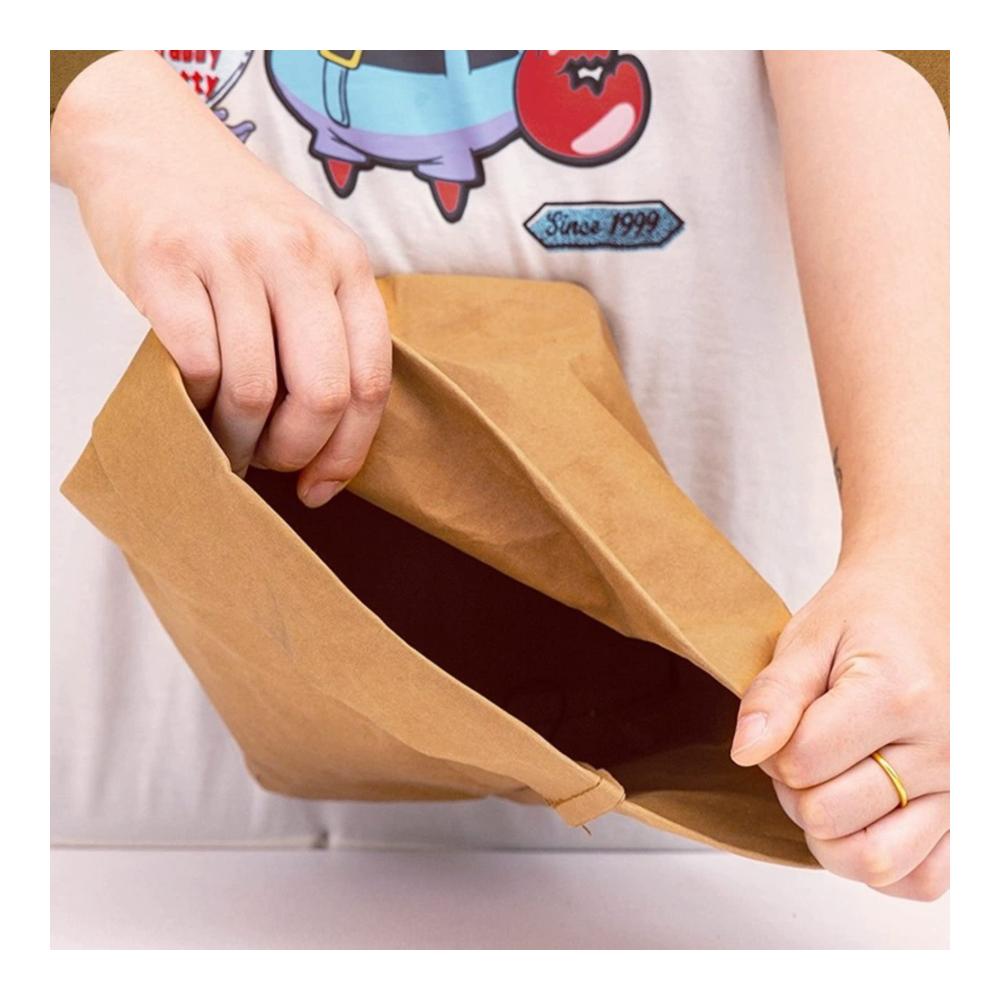 Dekorativer Obstkorb Hochwertiger Kraftpapier-Aufbewahrungskorb mit Lederoptik ideal als Brotkorb Deko-Übertopf und Geschenkbox. Waschbares Papier in
