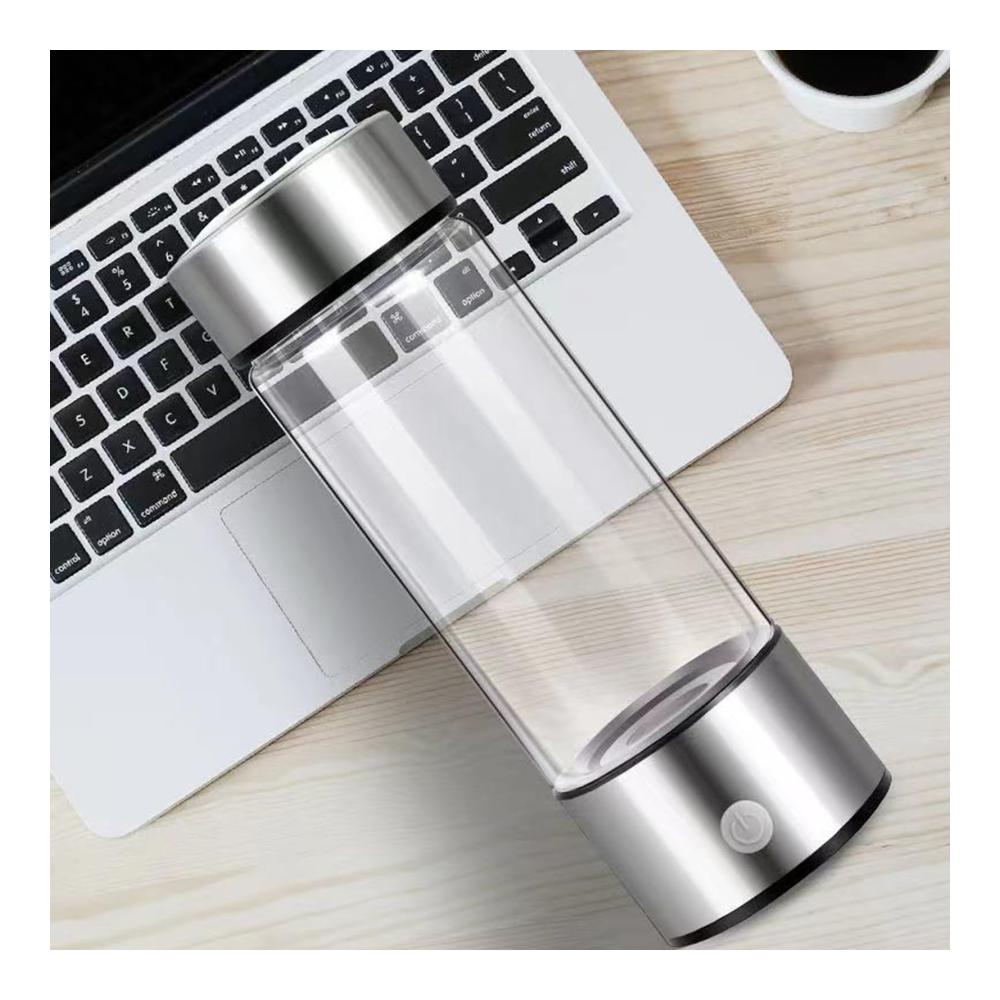 Erleben Sie frisches Wasser unterwegs! Filterflaschen - Tragbare Wasserstoff Wasserflasche mit 420ML Kapazität. USB wiederaufladbarer Generator und Ionisator für gesundes Wasser. Ideal für Radfahren Laufen Fitness und Camping. Perfekt für