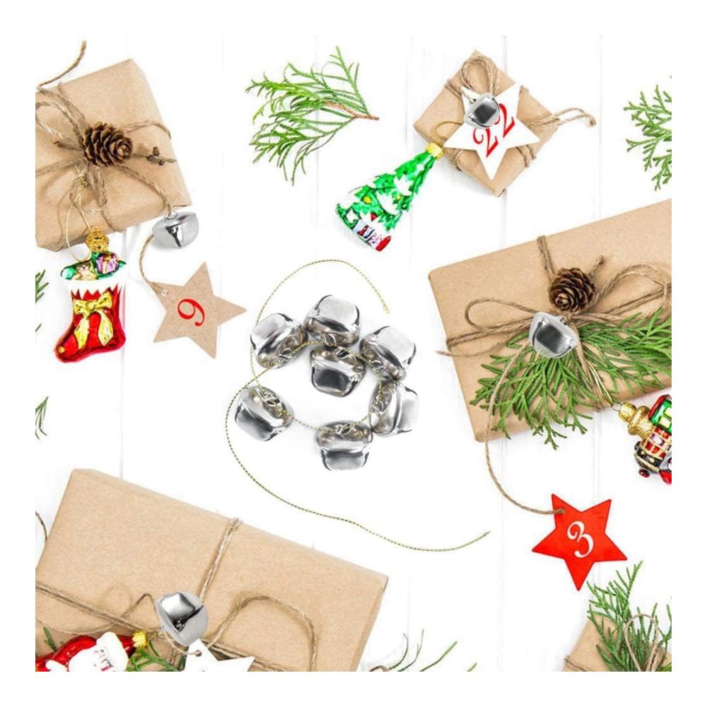 400 Stück Jingle 25mm Handgemachte Glocken in Loser DIY Glocken Weihnachts Dekoration Haus Dekoration - Glänzende Glocken für Bastelprojekte und festliche Dekorationen! Perfekt für Weihnachten Handwerk und mehr
