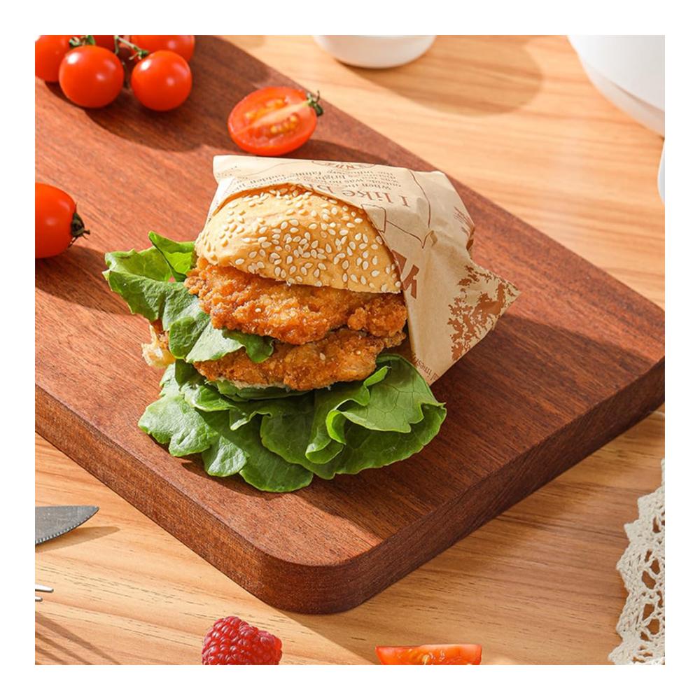 Backpapier 150 umweltfreundliche fettdichte Bögen im nostalgischen Zeitungsdruck-Stil für perfektes Backen von Brot Sandwiches Burgern Pommes und mehr (25 x 25 cm) - Ideales Geschenk