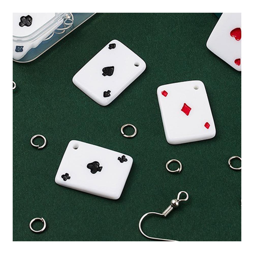 Kreative Schmuckherstellungs-Sets 1 Box DIY Spielkarte Ohrringherstellung Kits - Spielkarten-Anhänger & Ohrringhaken - Ideal für Anfänger - Herstellung von einzigartigen baumelnden Ohrringen