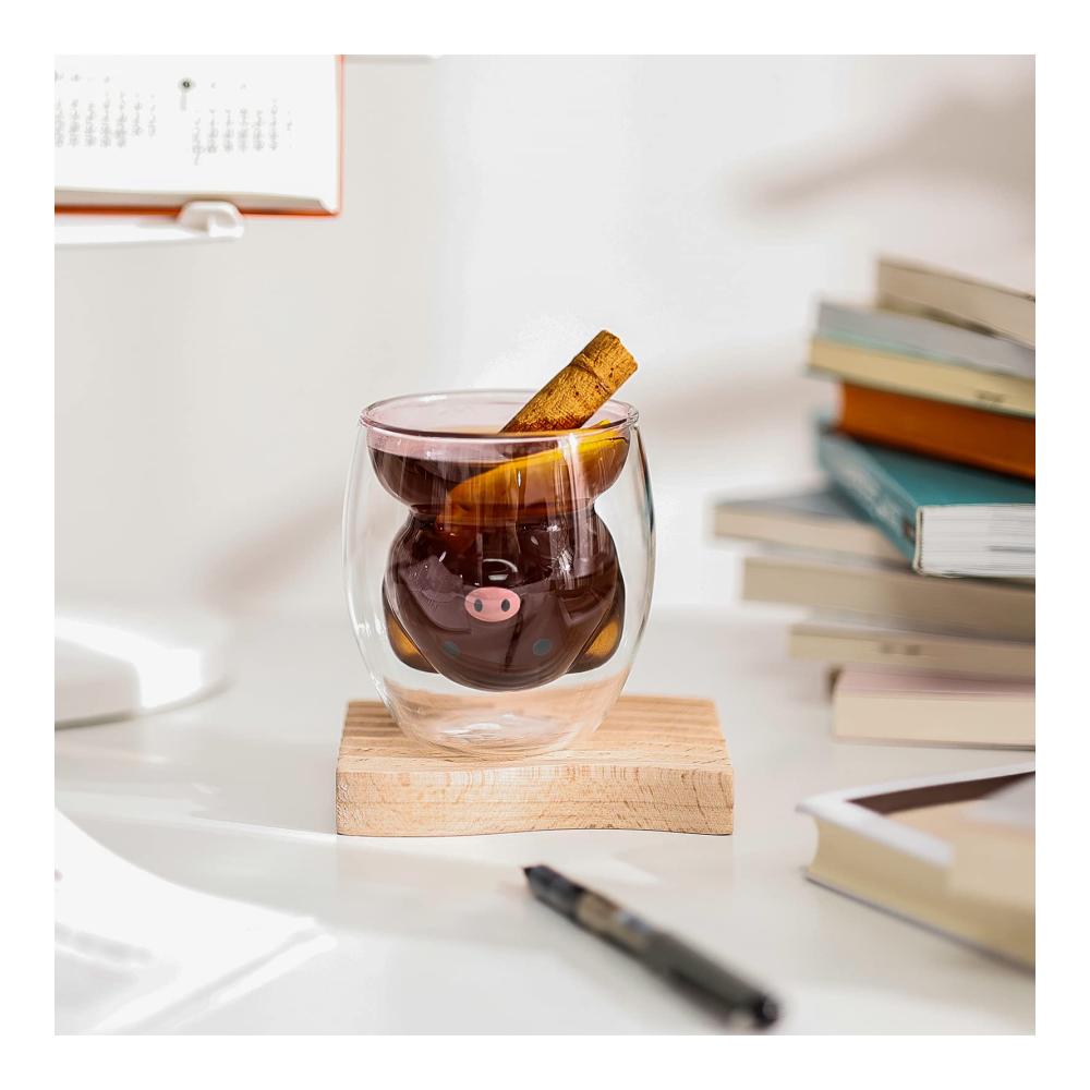 Premium Doppelwandige Espresso- & Mokkatassen Set | Lustige Schwein-Designs | Ideale Milchtassen für Kaffee & Tee | Perfektes Geschenk für Schweineliebhaber | Hochwertige Tassen & Untertassen | Neuheitenbecher für Frau Freund | Geburtstag & Weihnachten