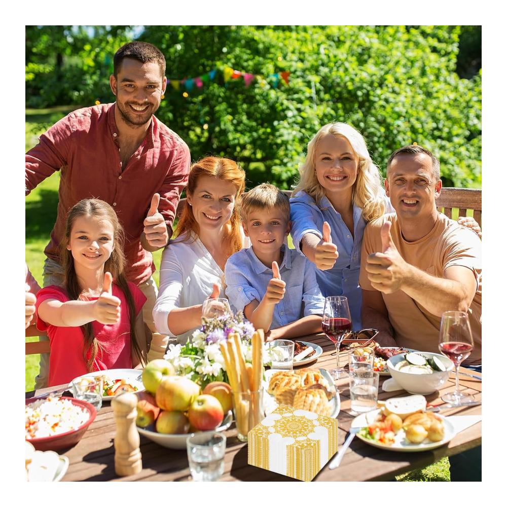 Einweg-Servietten mit Blumenmuster | 80 Stück Papierservietten für elegante Tischdekorationen | Ideal für Muttertag Hochzeit Geburtstag & mehr | Perfekt für Picknick Grillen & Mädchenpartys