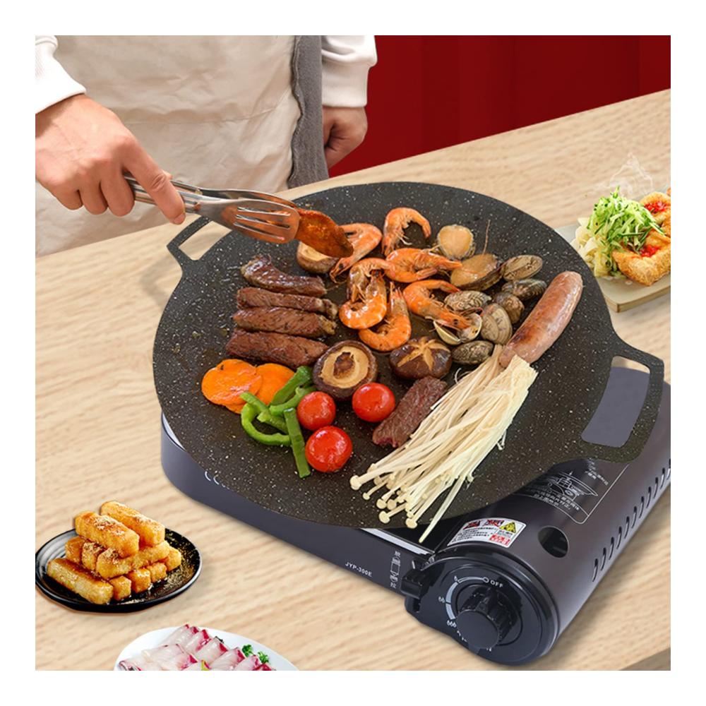 Perfekte BBQ-Erlebnisse Runde Grillpfanne für Gas & mehr | Antihaftbeschichtet für Innen & Außen | Genießen Sie Grillen ohne Einschr