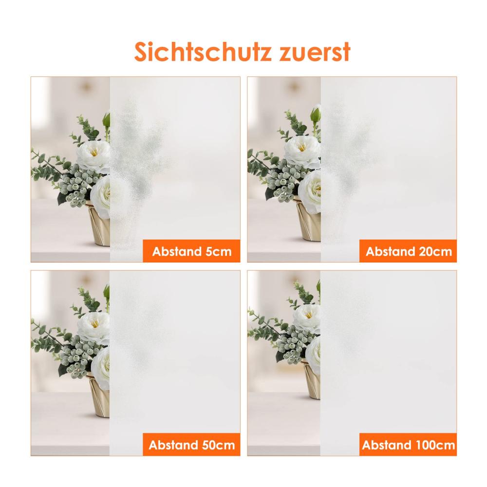 Entdecken Sie die neueste Innovation 2er Pack Fensterfolie Blickdicht Selbsthaftend | Sichtschutzfolie ohne Klebstoff | UV-Schutz | 90x500cm | Statisch Haftend für Zuhause & Büro | Leicht anzubringen