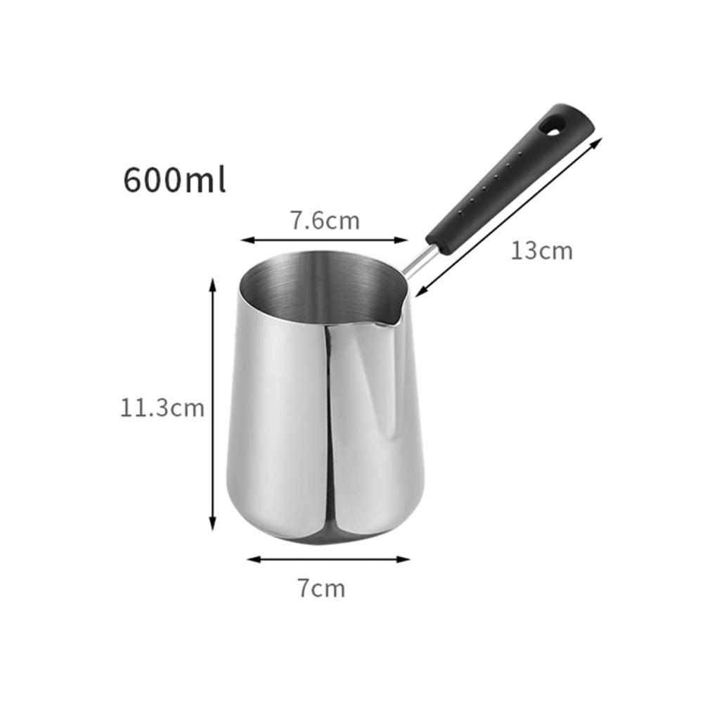 Genießen Sie köstlichen Kaffee mit unserer hochwertigen 600ml Milchbutterwärmer. Türkischer Kaffee wird zum Genuss in unserem Edelstahlschmelztopf mit Ausguss für Tee und schneller Heizung. Perfekt für Kaffeekannenliebhaber