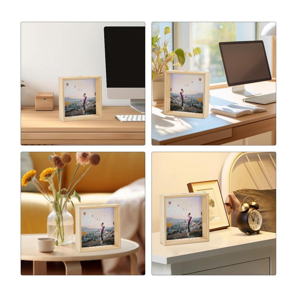 Objektrahmen Schattenbox für Reiseabenteuer Holzkiste für Hochzeiten Fotos Souvenirs Münzen & mehr - Kreative Geschenke für Erinnerungen & Dekorationen