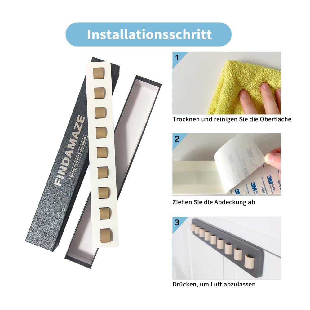 Brillenständer Hakenständer FINDAMAZE Holz Brillenhalter & Organizer Wandmontage | Platz für mehrere Brillen | Stilvolles Brillen-Display in Weiß | Praktischer Ständer & Stütze für Sonnenbrillen