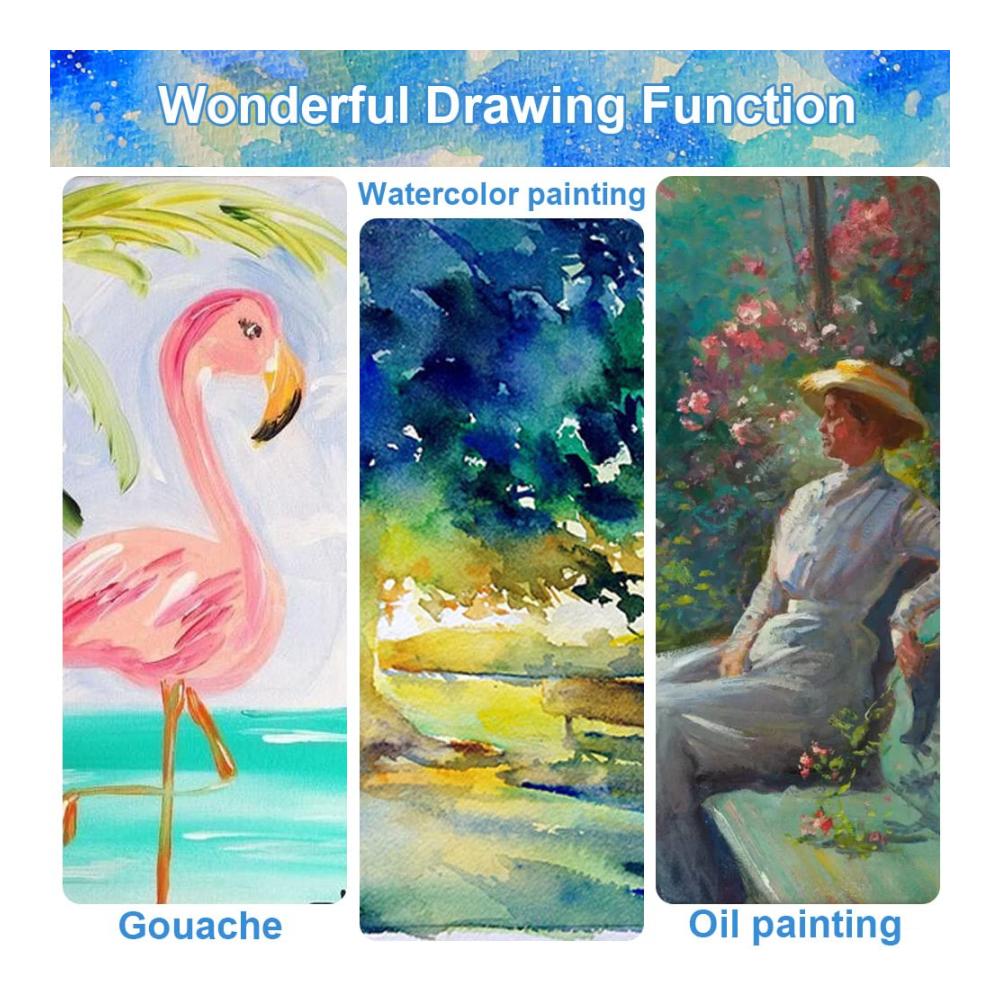 Kreativer Malkasten RECHCIGA Keramik Malerei Palette mit Pinselset für Acryl Aquarell & Ölfarben - Perfekt für Künstler & Hobbyisten - Wasserabweisende Mischpalette mit 8 Farbkammern