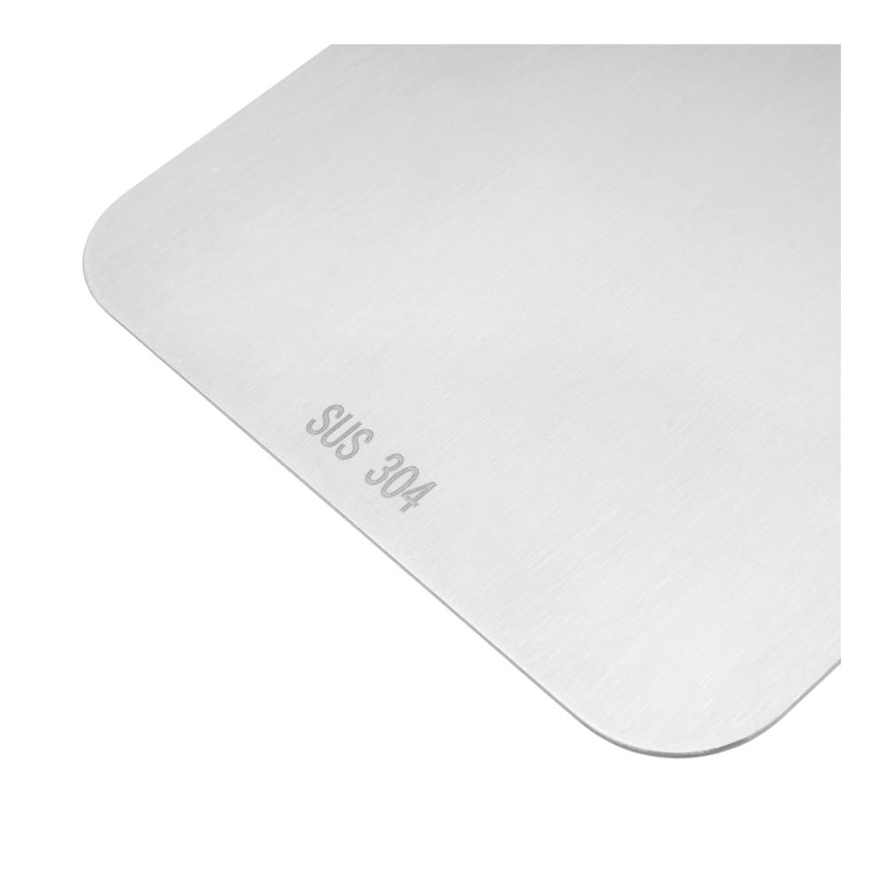 Hackbretter aus 304 Edelstahl | Robustes Schneidebrett für Küche Camping & Partys | Perfekt zum Schneiden von Gemüse Obst & Fleisch | 36 * 25 cm Silber