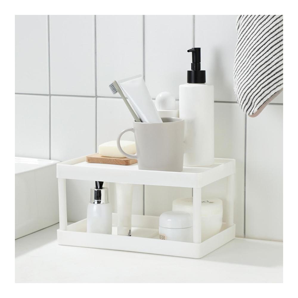 Effizientes Gewürzregal für die Küche Doppellagiges Desktop-Regal mit 475 g langlebiger Organizer für Arbeitsplatten und tragbarer Badezimmer-Organizer. Halten Sie Ihre Gewürze ordentlich und griffbereit
