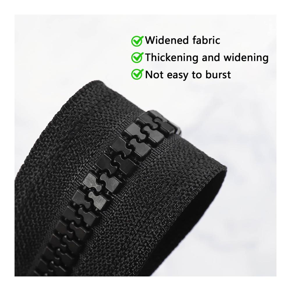 Entdecken Sie Qualität und Vielseitigkeit 2 Stück Jacken-Reißverschlüsse für Näharbeiten. Schwarz geformt perfekt für Mäntel und Jacken. Großpackung für DIY-Nähprojekte an Kleidungsstücken und Taschen. Hochwertige Kunststoff-Reißverschlüsse - ein Muss für jeden Schneider