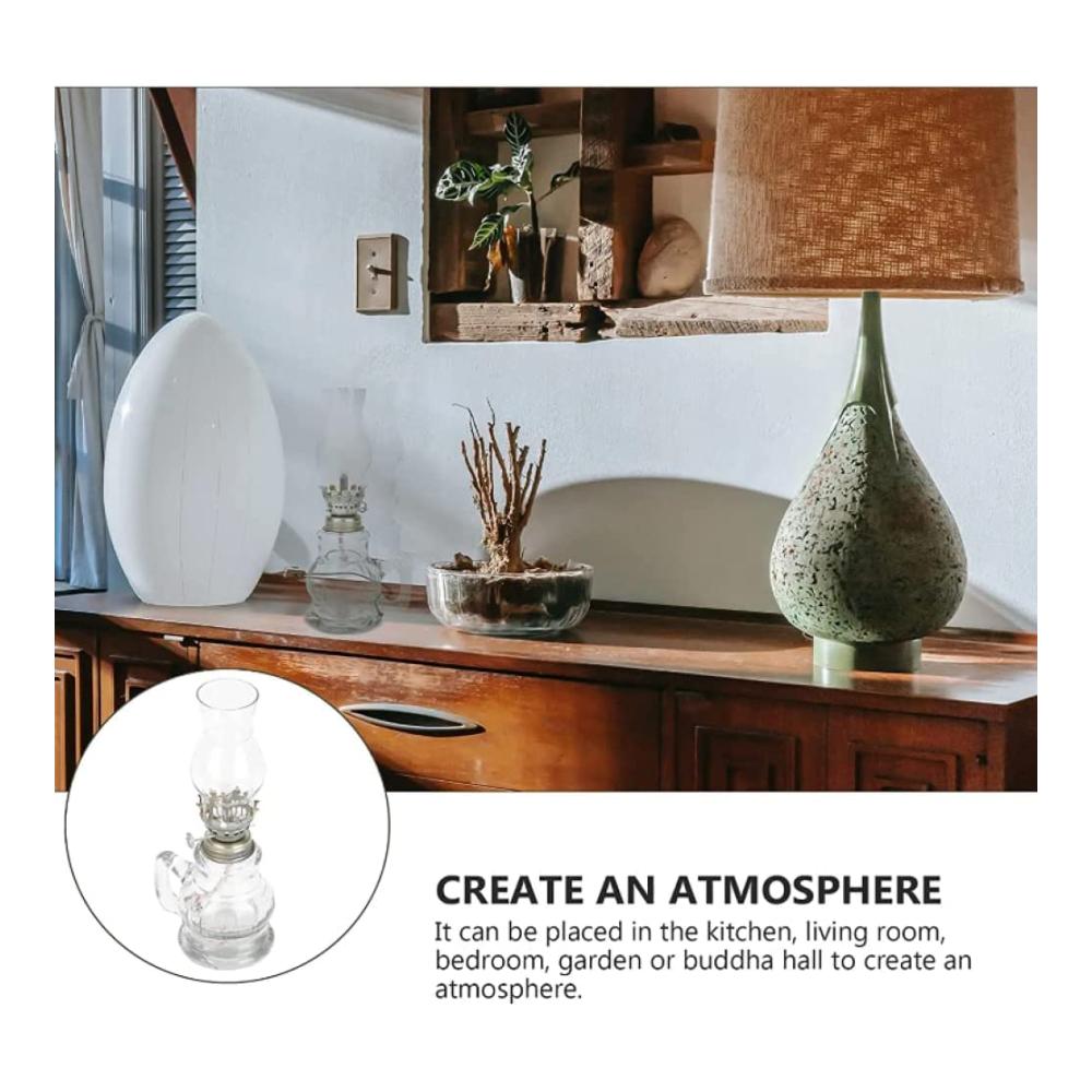 Entdecken Sie die zeitlose Eleganz Klassische Öllampen aus Glas mit Griff für drinnen und draußen. Ideal für Camping Tischdekoration und Hurricane-Licht. Klares Öl für langanhaltende H