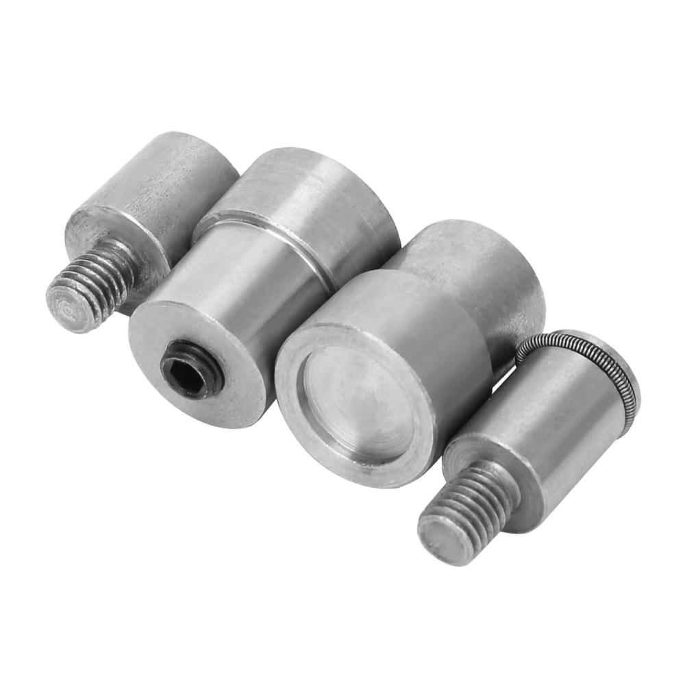 Hochwertige Schnappmatrizen-Nietpresse | Silberner Edelstahl | 4-teiliges Druckknopf-Ersatzkit für 651 633 831 | 7x5x3 mm | Robust und langlebig