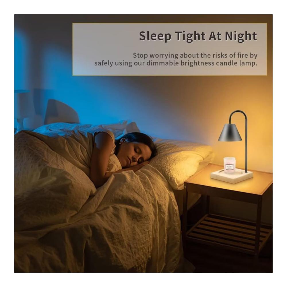 Stimmungsvoller Duft Dimmbare Duftlampen Kerzenwärmer Lampe mit Holzbasis - Modernes Heizlicht für Zuhause Yoga & Hotels - Aromatische Atmosphäre