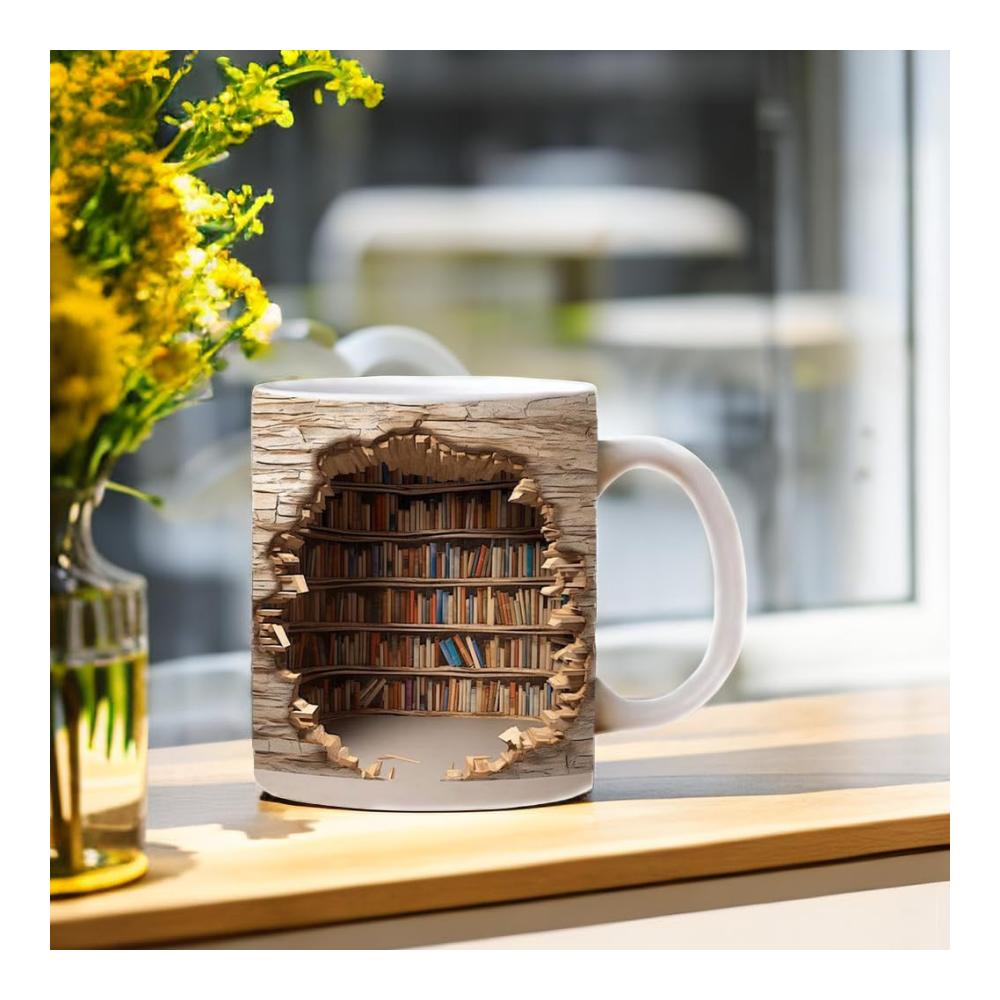 Entdecken Sie die Perfektion Teekannen für eine Tasse – Einzigartiges 3D-Bücherregal-Design für den Bücherliebhaber-Genuss und kreatives Raumambiente. Ideal für stilvolles Teetrinken