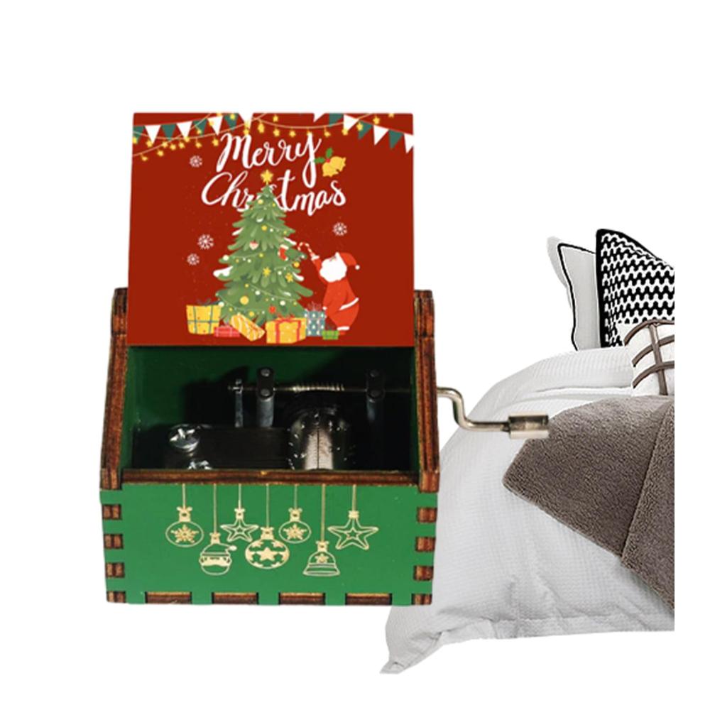 Exquisite Handkurbel Spieluhr aus Holz - Klassisches Design | Perfektes Geschenk für Geburtstag Weihnachten & mehr | Melodiezauber für jeden Anlass | Dekorative Erinnerung