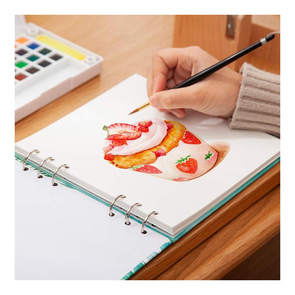 Premium Skizzenbuch mit 20 Blättern | Spiralbindung Hardcover | 300g Aquarellpapier | Ideal für Künstler Anfänger Kinder & Schüler | Blanko Notizbuch für Malen Aquarell & Skizzieren