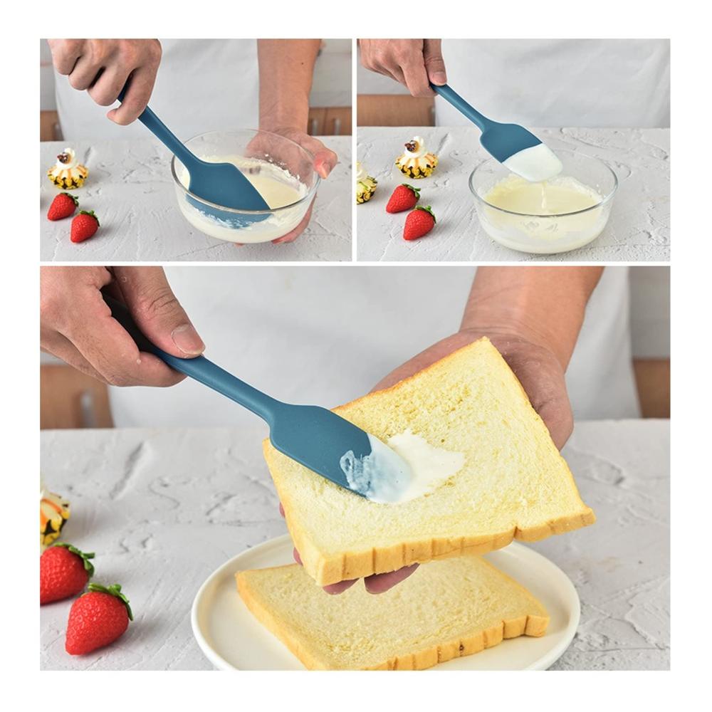 Entdecken Sie die Vielseitigkeit Premium Silikon Spachtel Set für Kochen Backen und Mischen - Hitzebeständige Gummispatel und Teigschaber - Küchenhelfer für perfekte Kreationen