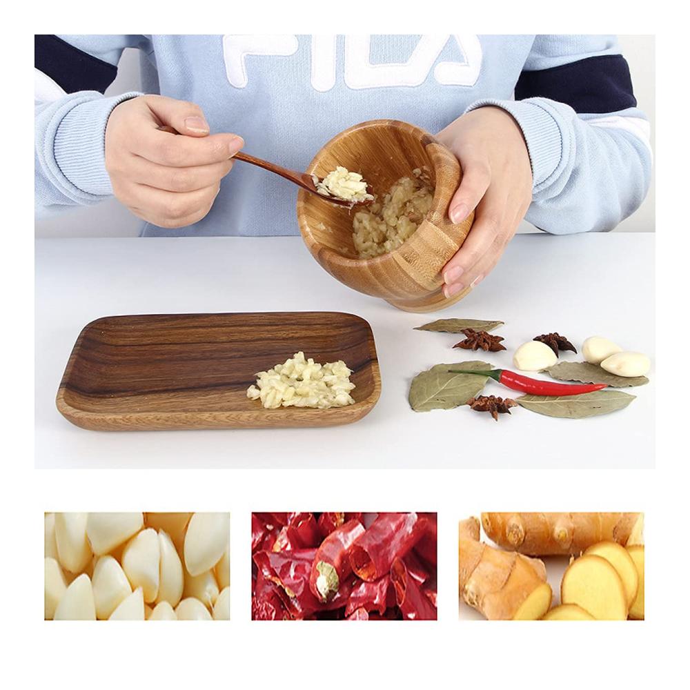 NC Holzmörser Set Mörser & Stößel Set - Hochwertiges Handbuch-Set für Gewürze Kräuter und mehr - Küchenmörser aus Holz für einfaches Mahlen - Traditionelles Design für die moderne Küche